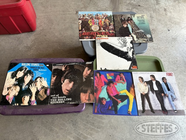 (3) Totes of albums